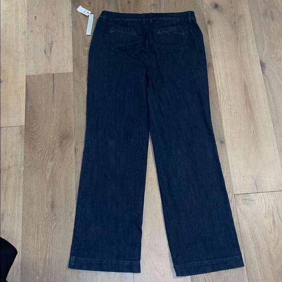 NWT Talbots Blue chambray Denim Wide Leg Trouser Jeans, Size 10 pants jeans - Picture 8 of 8